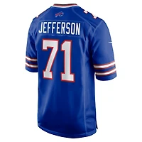 Men's Nike Quinton Jefferson  Royal Buffalo Bills Game Jersey