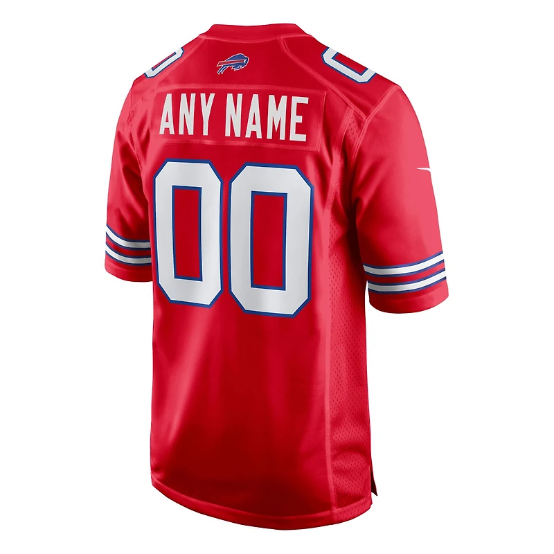 Men's Nike Red Buffalo Bills Alternate - Custom Game Jersey