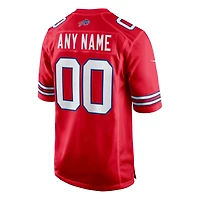 Men's Nike Red Buffalo Bills Alternate - Custom Game Jersey