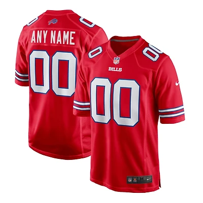Men's Nike Red Buffalo Bills Alternate - Custom Game Jersey