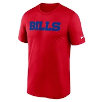Men's Nike Red Buffalo Bills Primetime Legend Wordmark Performance T-Shirt