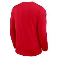 Men's Nike Red Buffalo Bills Sideline Coach UV Dri-FIT Long Sleeve Shirt