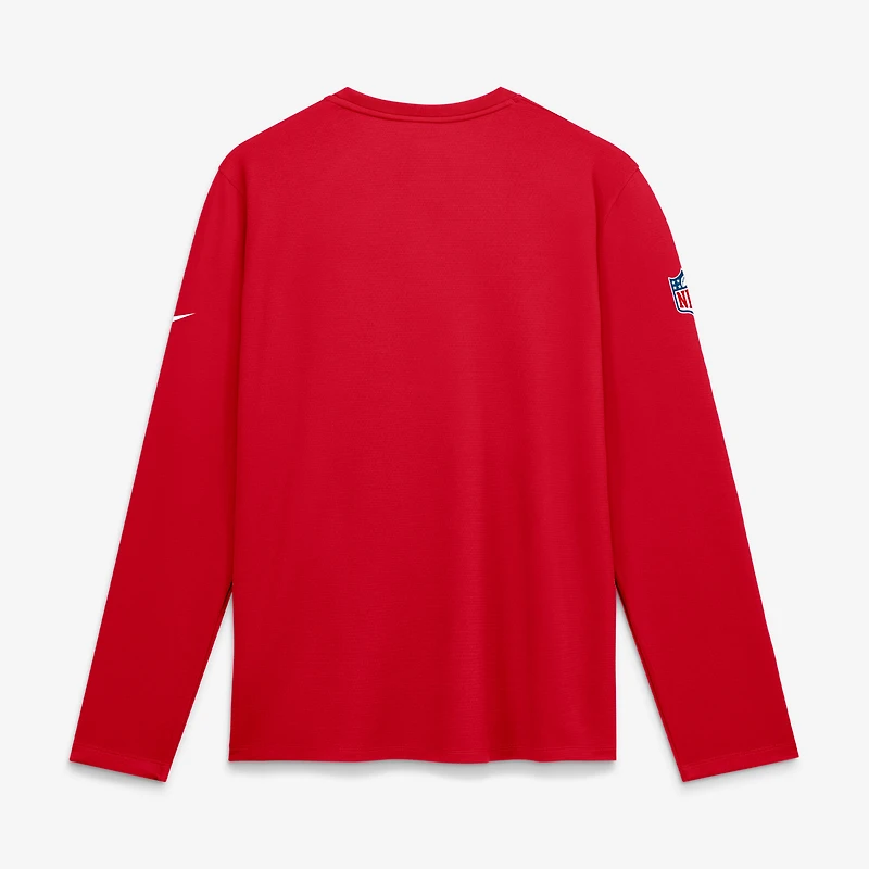 Men's Nike  Red Buffalo Bills Sideline Coaches UV Dri-FIT Long Sleeve Shirt