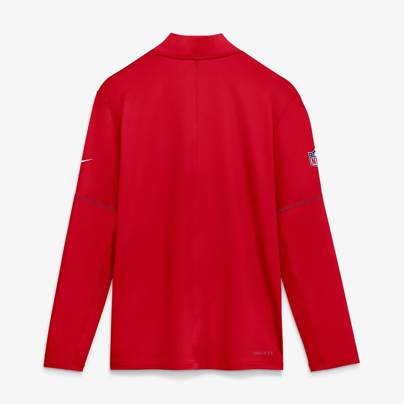 Men's Nike Red Buffalo Bills Sideline Dri-FIT Half-Zip Pullover