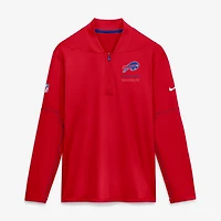 Men's Nike Red Buffalo Bills Sideline Dri-FIT Half-Zip Pullover