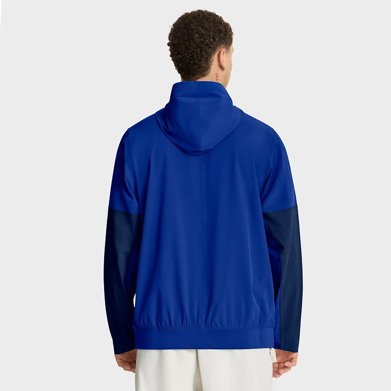 Men's Nike Royal/Blue Buffalo Bills 2025 Sideline Coaches Anorak Half-Zip Hoodie Jacket