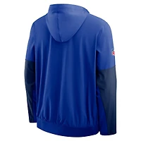 Veste à capuche Nike Royal/Blue Buffalo Bills 2025 Sideline Coaches Anorak demi-zip pour homme