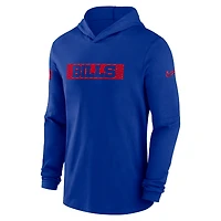 Men's Nike Royal Buffalo Bills 2024/25 Sideline Performance Long Sleeve Hoodie T-Shirt