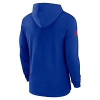 Men's Nike Royal Buffalo Bills 2024/25 Sideline Performance Long Sleeve Hoodie T-Shirt