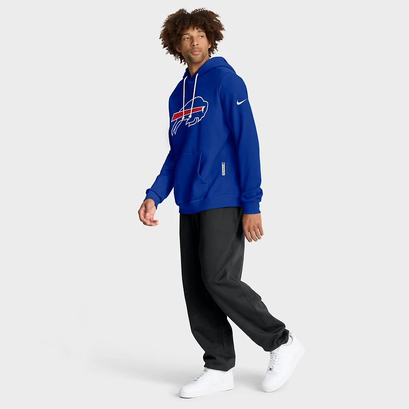 Sweat à capuche Nike Royal Buffalo Bills 2025 Sideline Standard Issue Club Dri-FIT pour homme