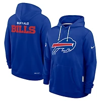 Sweat à capuche Nike Royal Buffalo Bills 2025 Sideline Standard Issue Club Dri-FIT pour homme