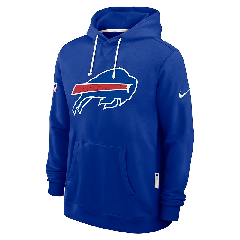 Sweat à capuche Nike Royal Buffalo Bills 2025 Sideline Standard Issue Club Dri-FIT pour homme