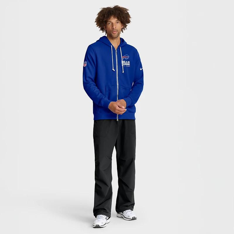 Men's Nike Royal Buffalo Bills 2025 Sideline Standard Issue Utility Player Dri-FIT Full-Zip Hoodie