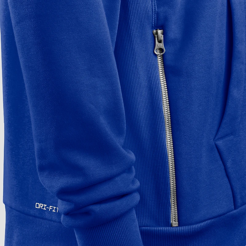 Sweat à capuche Nike Royal Buffalo Bills 2025 Sideline Standard Issue Utility Player Dri-FIT entièrement zippé pour homme