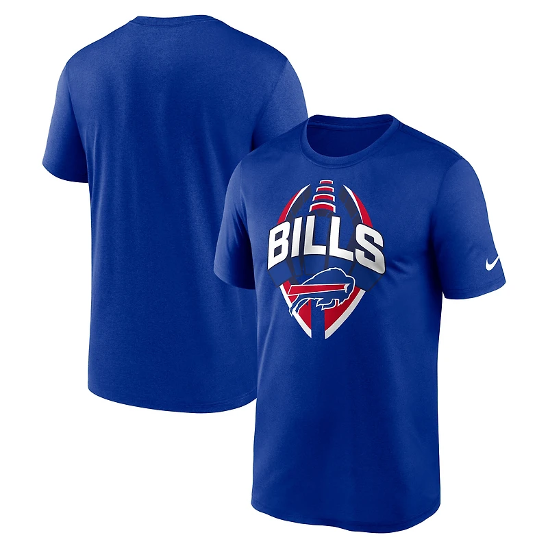T-shirt Nike Royal Buffalo Bills pour homme, coupe grande et taille, Primetime Legend Icon Performance