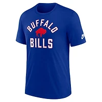 T-shirt Nike Royal Buffalo Bills pour homme, motif tri-mélange