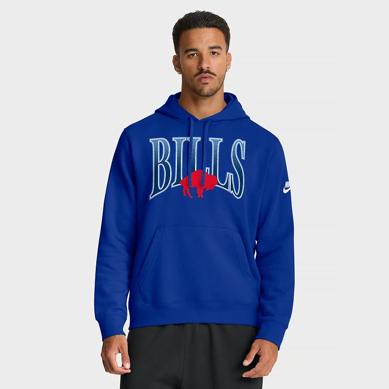 Sweat à capuche en polaire Nike Royal Buffalo Bills Full Blitz Club pour homme