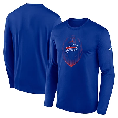 Men's Nike Royal Buffalo Bills Icon Legend Performance Long Sleeve T-Shirt