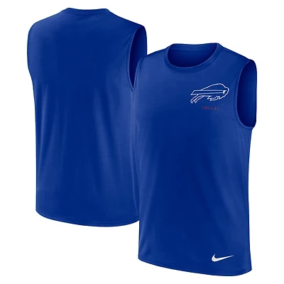 Men's Nike Royal Buffalo Bills Large Logo Dri-FIT Muscle Tank Top