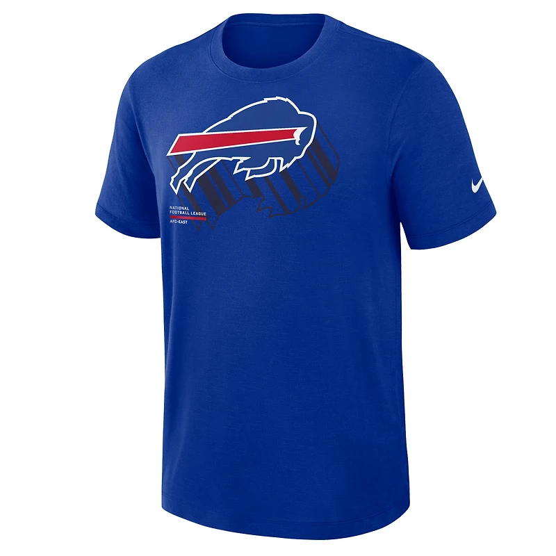 T-shirt Nike Royal Buffalo Bills Left End Run Performance pour homme