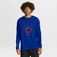 T-shirt à manches longues Nike Royal Buffalo Bills Legend Icon Dri-FIT pour homme