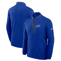 Pull Nike Royal Buffalo Bills léger Victory Dri-FIT à demi-zip pour homme
