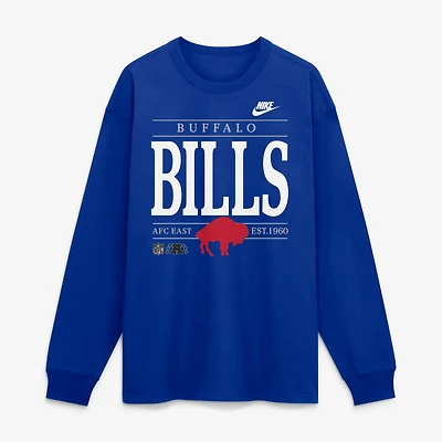 T-shirt à manches longues Nike Royal Buffalo Bills Red Zone Max 90 pour homme