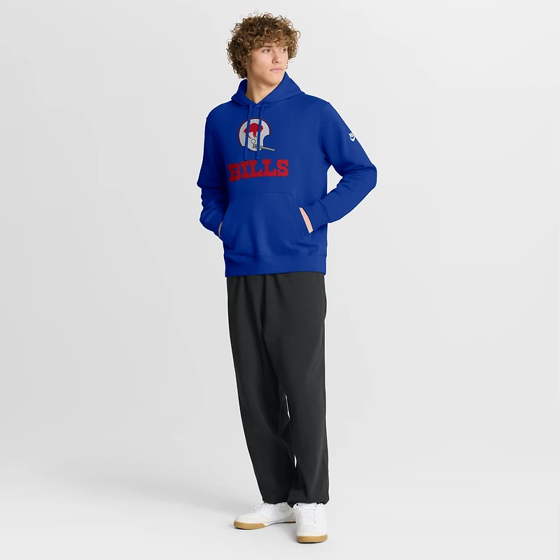 Sweat à capuche Nike Royal Buffalo Bills Rewind Club pour homme