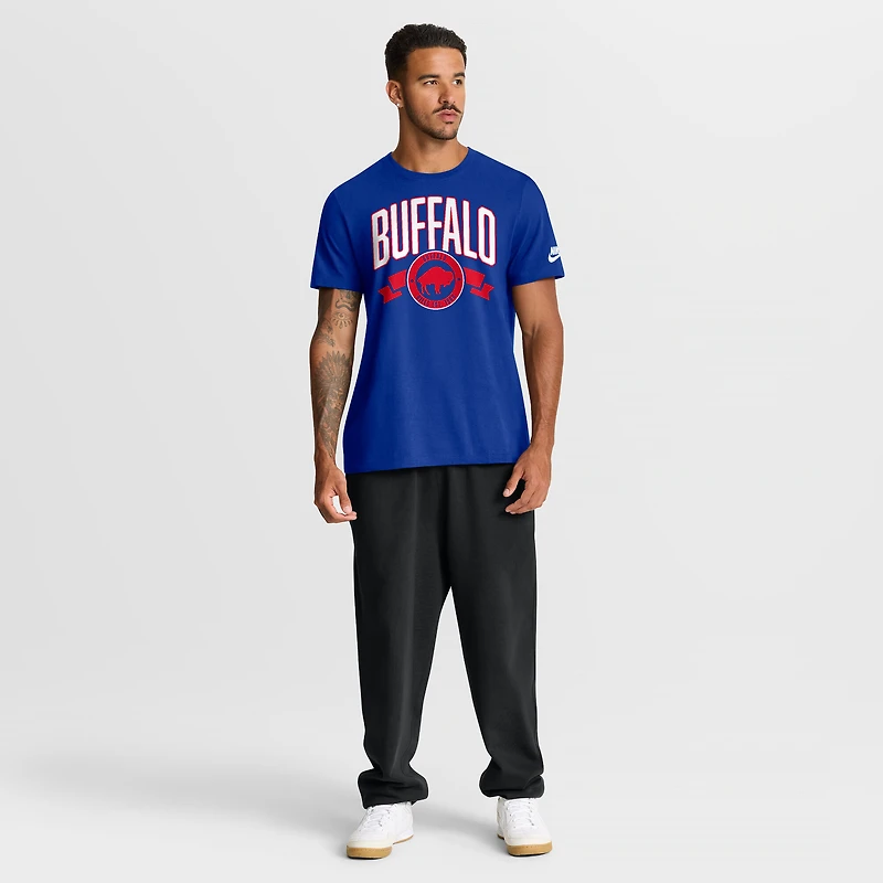 Men's Nike Royal Buffalo Bills Rewind Front and Back Hit Essential T-Shirt