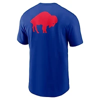 Men's Nike Royal Buffalo Bills Rewind Front and Back Hit Essential T-Shirt