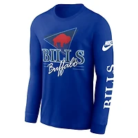 Men's Nike Royal Buffalo Bills Rewind Long Sleeve T-Shirt