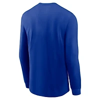 T-shirt à manches longues Nike Royal Buffalo Bills Rewind pour homme