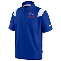 Men's Nike Royal Buffalo Bills Sideline Coaches Chevron Lockup Pullover Top