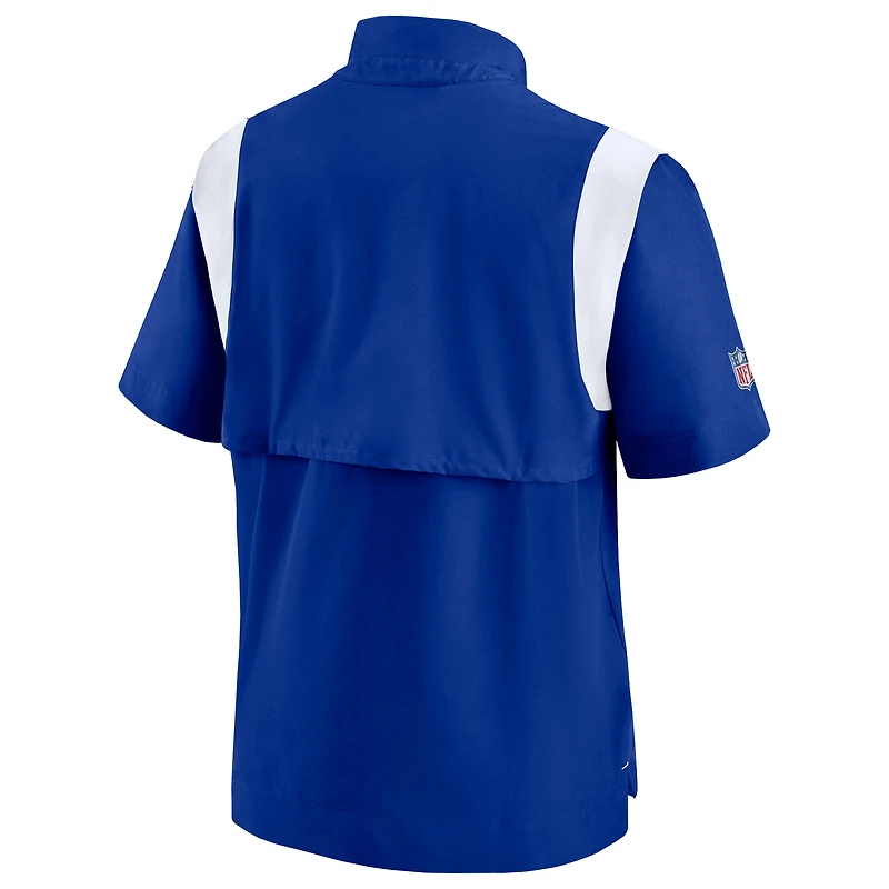 Men's Nike Royal Buffalo Bills Sideline Coaches Chevron Lockup Pullover Top