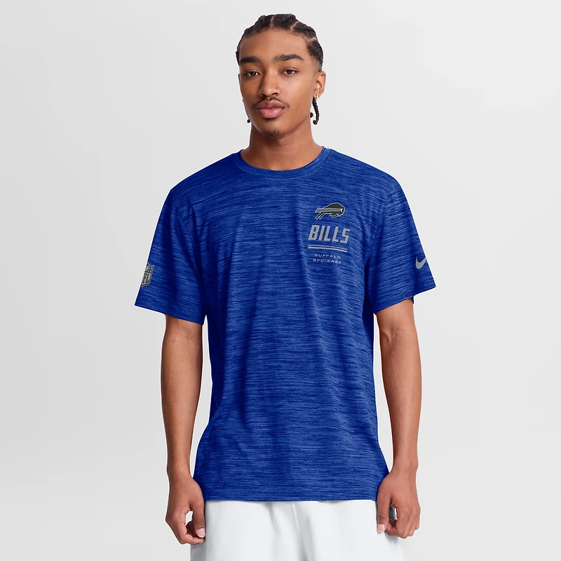 T-shirt Nike Royal Buffalo Bills Sideline Double Covered Dri-FIT Velocity pour homme