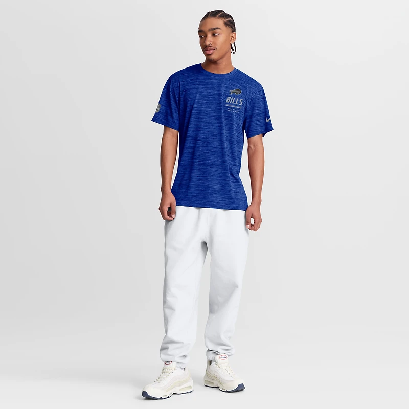 Men's Nike Royal Buffalo Bills Sideline Double Covered Dri-FIT Velocity T-Shirt