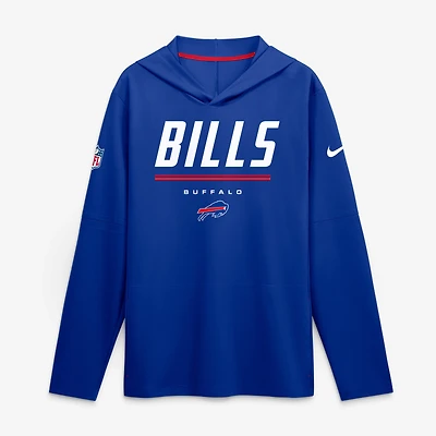 Men's Nike Royal Buffalo Bills Sideline Dri-FIT Hooded Long Sleeve T-Shirt