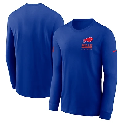 Men's Nike Royal Buffalo Bills Sideline Dri-FIT Long Sleeve T-Shirt