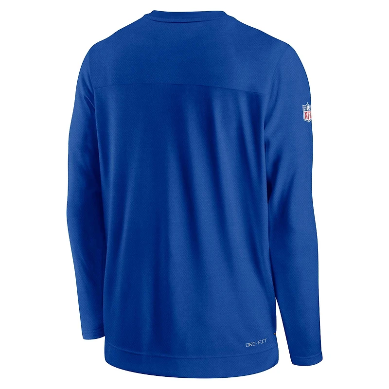 Sweat-shirt Nike Royal Buffalo Bills Sideline Lockup Performance pour homme