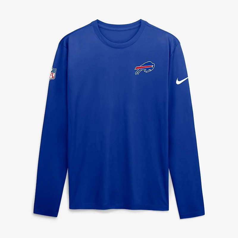 Men's Nike Royal Buffalo Bills Sideline Small Logo Legend Dri-FIT Long Sleeve T-Shirt