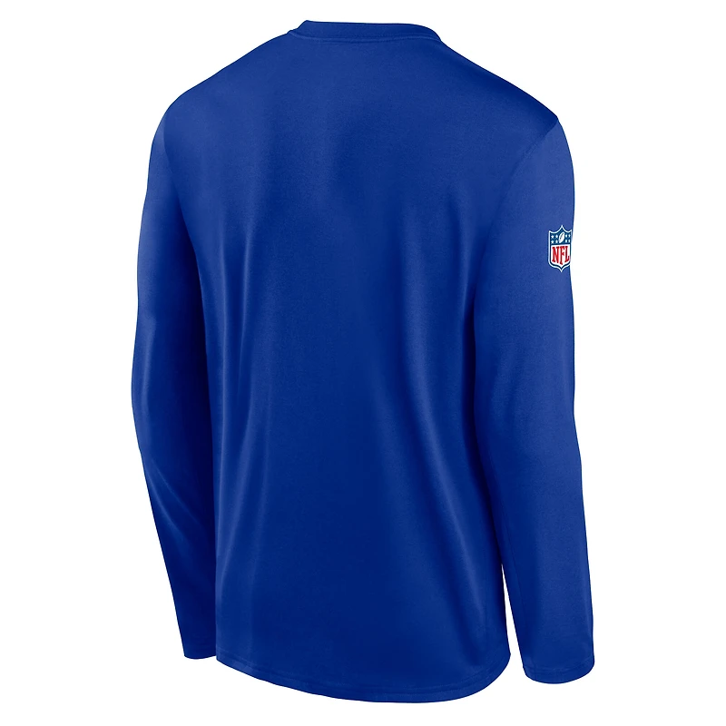 Men's Nike Royal Buffalo Bills Sideline Small Logo Legend Dri-FIT Long Sleeve T-Shirt