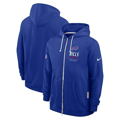 Sweat à capuche zippé Nike Royal Buffalo Bills Sideline Standard Issue Dri-FIT pour homme