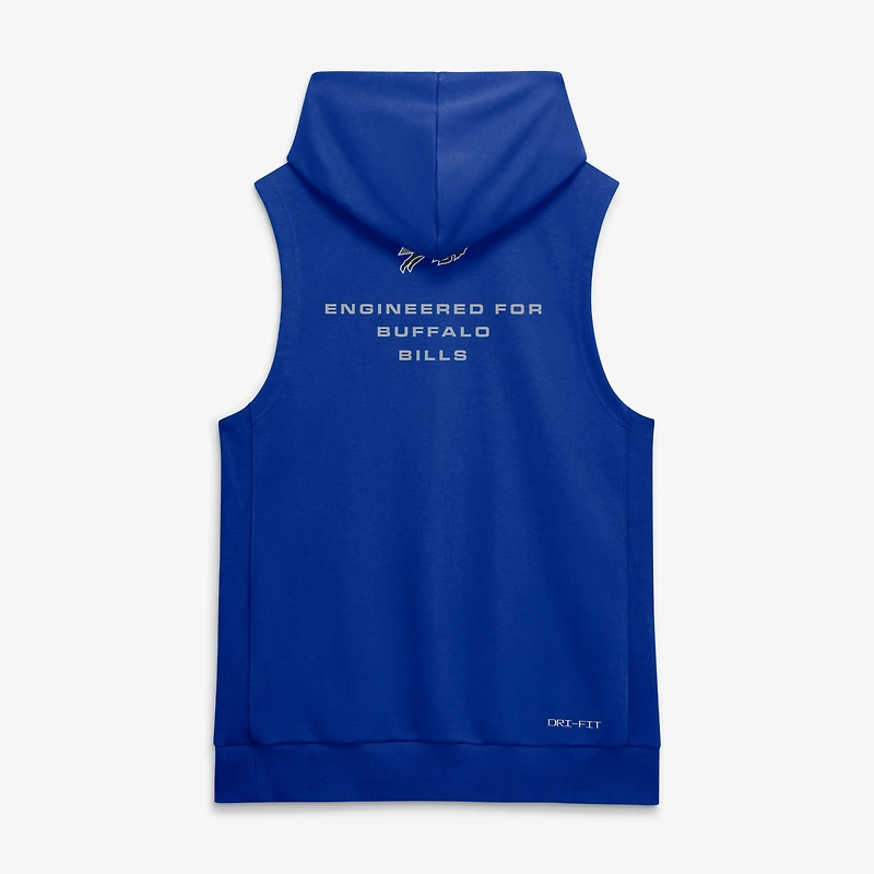 Sweat à capuche sans manches Nike Royal Buffalo Bills Sideline Standard Issue Dri-FIT pour homme