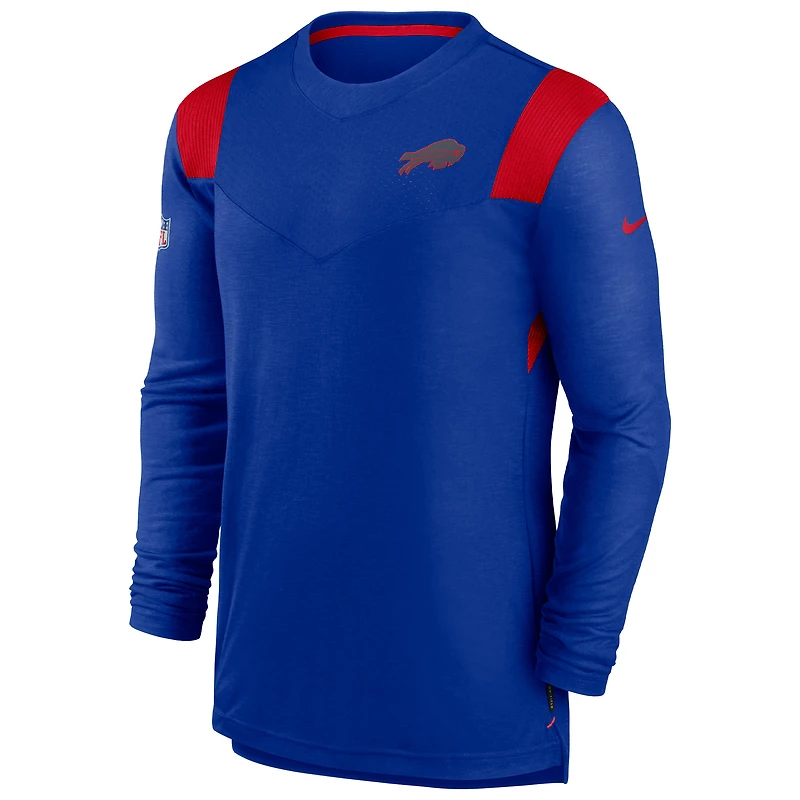 Men's Nike Royal Buffalo Bills Sideline Tonal Logo Performance Player Long Sleeve T-Shirt