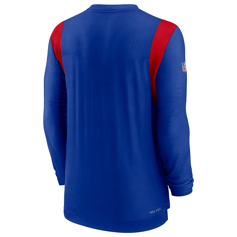 Men's Nike Royal Buffalo Bills Sideline Tonal Logo Performance Player Long Sleeve T-Shirt