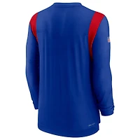 Men's Nike Royal Buffalo Bills Sideline Tonal Logo Performance Player Long Sleeve T-Shirt