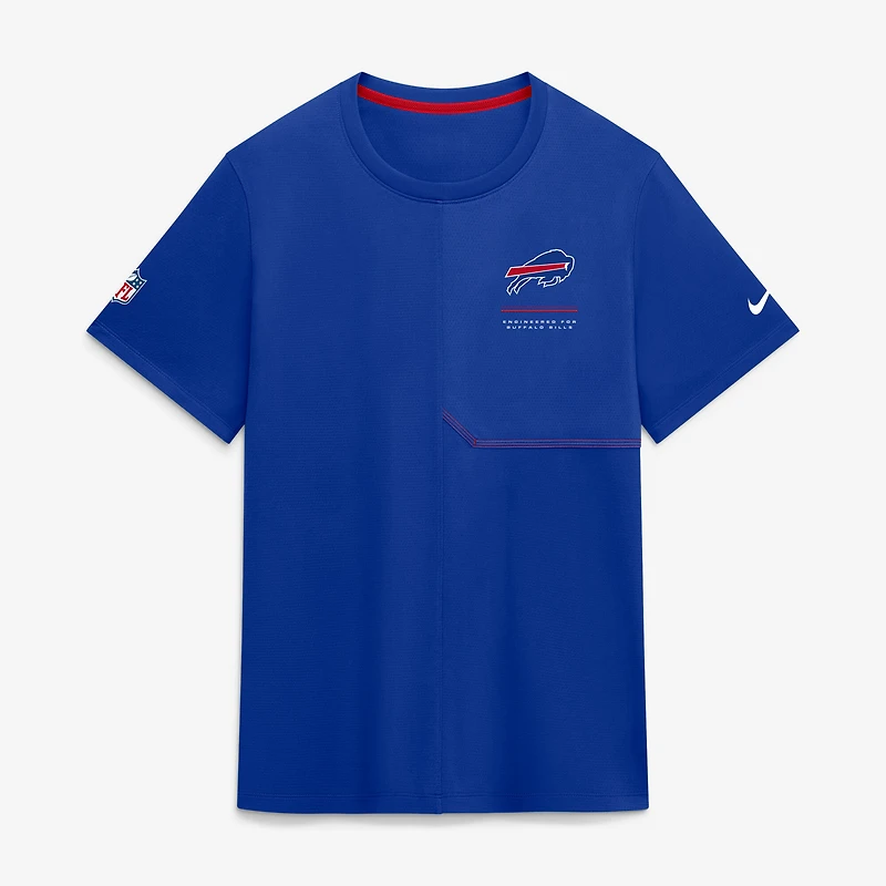 T-shirt d'entraîneur Nike Royal Buffalo Bills Sideline UV Dri-FIT pour homme