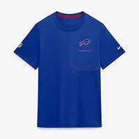 T-shirt d'entraîneur Nike Royal Buffalo Bills Sideline UV Dri-FIT pour homme