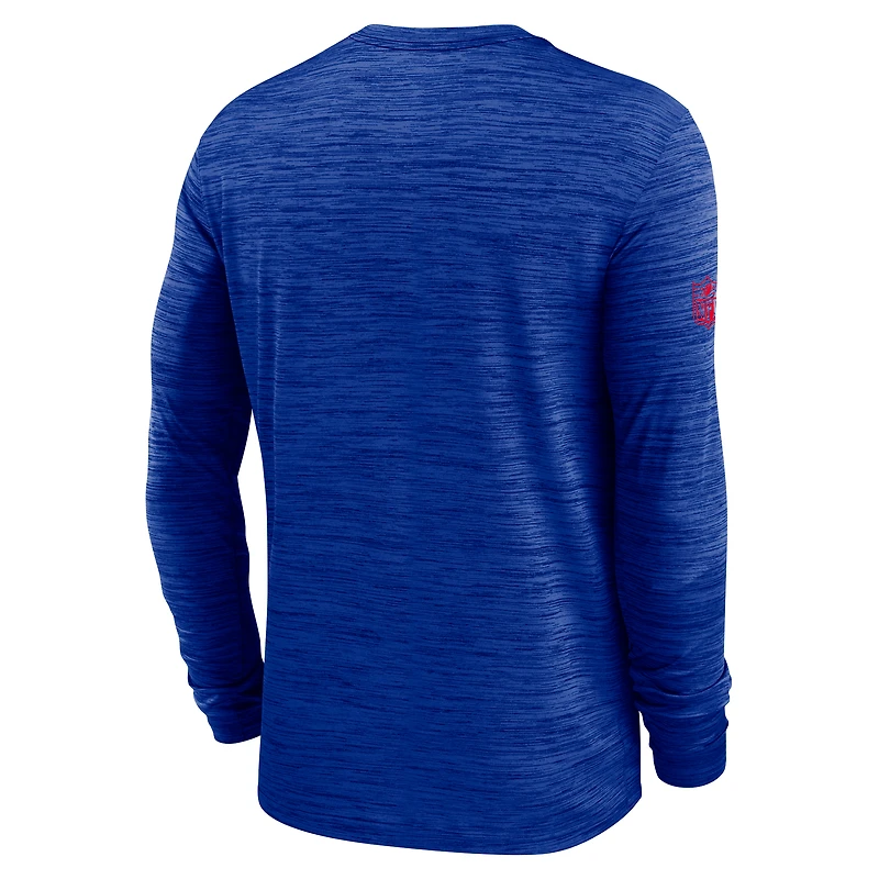 Men's Nike Royal Buffalo Bills Sideline Velocity Performance Long Sleeve T-Shirt