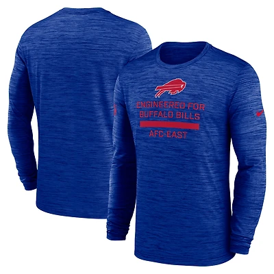 Men's Nike Royal Buffalo Bills Sideline Velocity Performance Long Sleeve T-Shirt